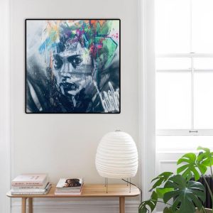 Graffiti portrait N01 <br><span class="dimension">Dimensions 83X83cm</br> <a href="https://green-snake-824980.hostingersite.com/product-category/artists/cheaib-barki/"><u>BARKI Cheaib</u></a></span></u></a></span>