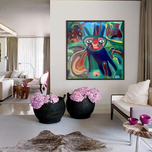 ASMAH COMPOSITION 01</br><span class="dimension">Dimensions 130 x 130 cm <br> <a href="https://green-snake-824980.hostingersite.com/product-category/artists/asmah-mustapha/"><u>ASMAH Mustapha</u></a></span> – Image 2