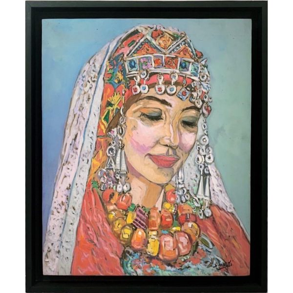 Femme berbère </br><span class="dimension">Dimensions 70 x 60 cm <br> <a href="https://green-snake-824980.hostingersite.com/product-category/artists/nyami-driss/"><u>NYAMI Driss</u></a></span> – Image 3