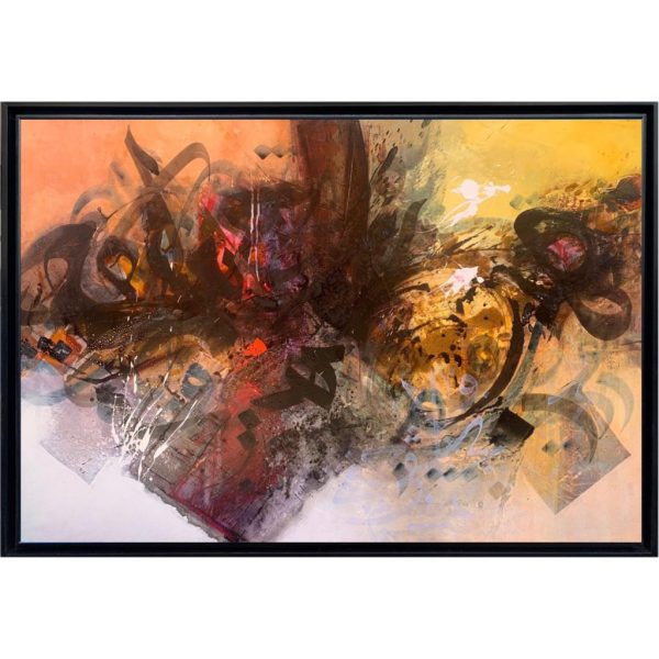 HRO Composition N 02 <br><span class="dimension">Dimensions 107 x 157 cm</br> <a href="https://green-snake-824980.hostingersite.com/product-category/artists/hraoui-abdelfattah/"><u>HRAOUI Abdelfattah</u></a></span></u></a></span> – Image 3