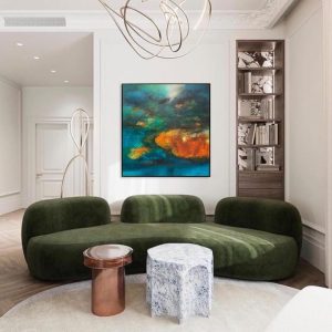 KIM Composition N 01 </br><span class="dimension">Dimensions 158 X 148 cm <br> <a href="https://green-snake-824980.hostingersite.com/product-category/artistes/bennani-kim/"><u>BENNANI Kim</u></a></span>