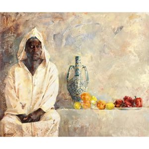 Noble ispiritu de Africa <br><span class="dimension">Dimensions 90 x 108 cm</br> <a href="https://green-snake-824980.hostingersite.com/product-category/artists/rachid-hanbali/"><u>Rachid Hanbali</u></a></span></u></a></span>