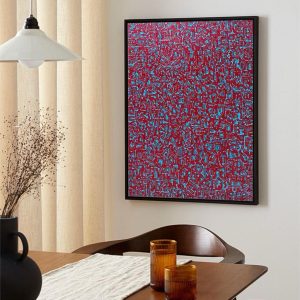 EFK Composition N19 <br><span class="dimension">Dimensions 100 x 70 cm</br> <a href="https://green-snake-824980.hostingersite.com/product-category/artists/el-fahli-khadija/"><u>EL FAHLI Khadija</u></a></span></u></a></span>