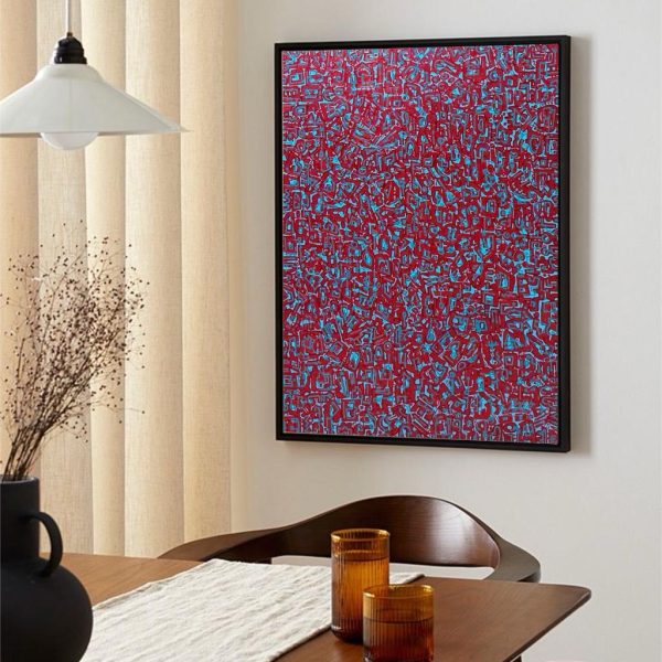EFK Composition N19 <br><span class="dimension">Dimensions 100 x 70 cm</br> <a href="https://green-snake-824980.hostingersite.com/product-category/artists/el-fahli-khadija/"><u>EL FAHLI Khadija</u></a></span></u></a></span> – Image 2