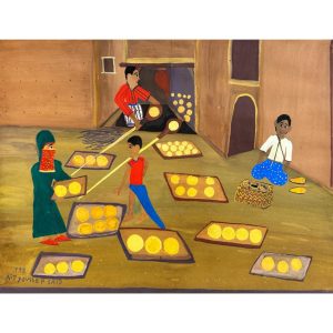Scène N 01 Ait Youssef<br><span class="dimension">Dimensions 60X75 cm </br> <a href="https://green-snake-824980.hostingersite.com/product-category/artists/ait-youssef-said/"><u>AIT YOUSSEF Said</u></a></span>