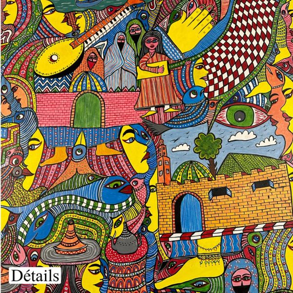 Tahdaini composition N 04 <br><span class="dimension">Dimensions 103X153 cm </br> <a href="https://green-snake-824980.hostingersite.com/product-category/artists/mohamed-tahdaini/"><u>TAHDAINI Mohamed</u></a></span> – Image 3