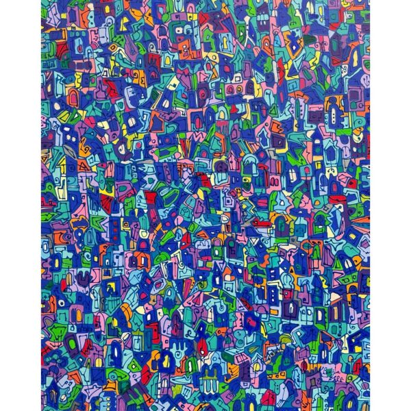 EFK Composition N 22<br><span class="dimension">Dimensions 100 x 80 cm</br> <a href="https://green-snake-824980.hostingersite.com/product-category/artists/el-fahli-khadija/"><u>EL FAHLI Khadija</u></a></span></u></a></span>