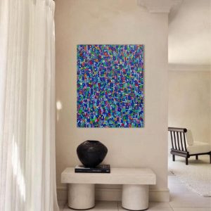 EFK Composition N 22<br><span class="dimension">Dimensions 100 x 80 cm</br> <a href="https://green-snake-824980.hostingersite.com/product-category/artists/el-fahli-khadija/"><u>EL FAHLI Khadija</u></a></span></u></a></span>