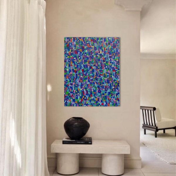 EFK Composition N 22<br><span class="dimension">Dimensions 100 x 80 cm</br> <a href="https://green-snake-824980.hostingersite.com/product-category/artists/el-fahli-khadija/"><u>EL FAHLI Khadija</u></a></span></u></a></span> – Image 2