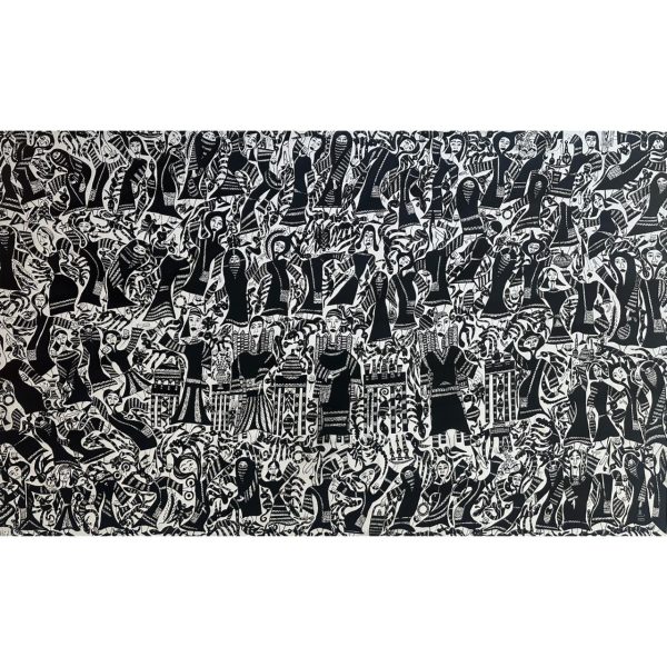 Rituel des ombres</br><span class="dimension">Dimensions 100 X 160 cm <br> <a href="https://green-snake-824980.hostingersite.com/product-category/artists/el-gaouzi-abid/"><u>EL GAOUZI Abid</u></a></span>