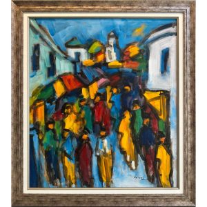 Khiari composition N 08<br><span class="dimension">Dimensions 96 x 86 cm</br> <a href="https://green-snake-824980.hostingersite.com/product-category/artists/khiari-mohamed/"><u>KHIARI Mohamed</u></a></span></u></a></span>