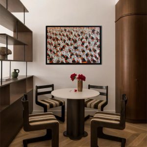 Danse de la victoire N 04</br><span class="dimension">Dimensions 86 x 126 cm <br> <a href="https://green-snake-824980.hostingersite.com/product-category/artists/hocin-ait-amghar/"><u>AIT AMGHAR Hocin </u></a></span>