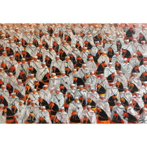 Danse de la victoire N 04</br><span class="dimension">Dimensions 86 x 126 cm <br> <a href="https://green-snake-824980.hostingersite.com/product-category/artists/hocin-ait-amghar/"><u>AIT AMGHAR Hocin </u></a></span>