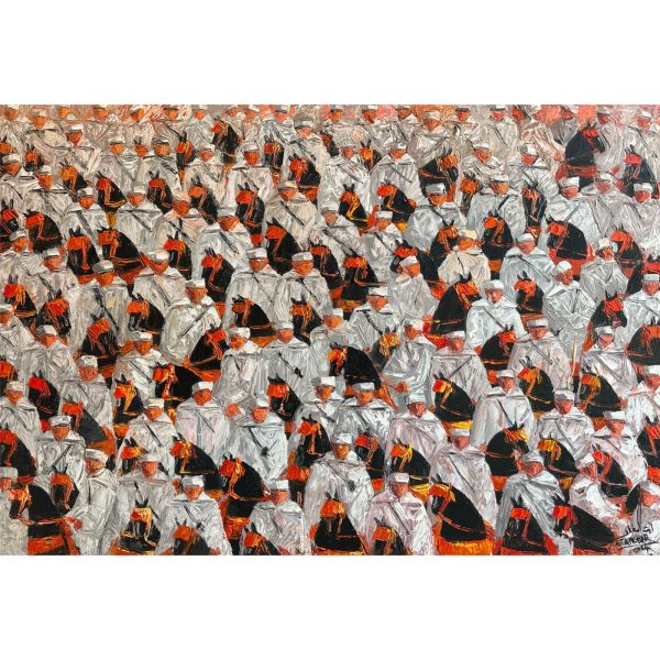 Danse de la victoire N 04</br><span class="dimension">Dimensions 86 x 126 cm <br> <a href="https://green-snake-824980.hostingersite.com/product-category/artists/hocin-ait-amghar/"><u>AIT AMGHAR Hocin </u></a></span>