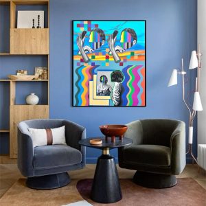 Matini Composition N 5</br><span class="dimension">Dimensions 122 X 102 cm <br> <a href="https://green-snake-824980.hostingersite.com/product-category/artistes/matini-hicham/"><u>MATINI Hicham</u></a></span>