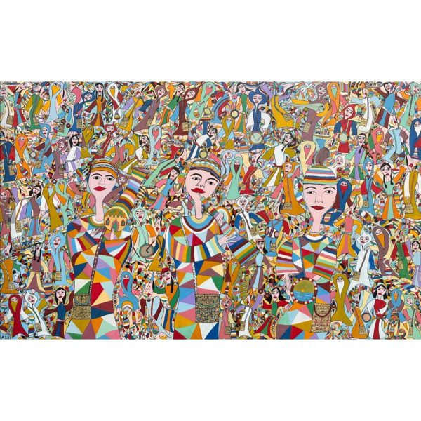 Fête des couleurs</br><span class="dimension">Dimensions 100 X 160 cm <br> <a href="https://green-snake-824980.hostingersite.com/product-category/artists/el-gaouzi-abid/"><u>EL GAOUZI Abid</u></a></span>