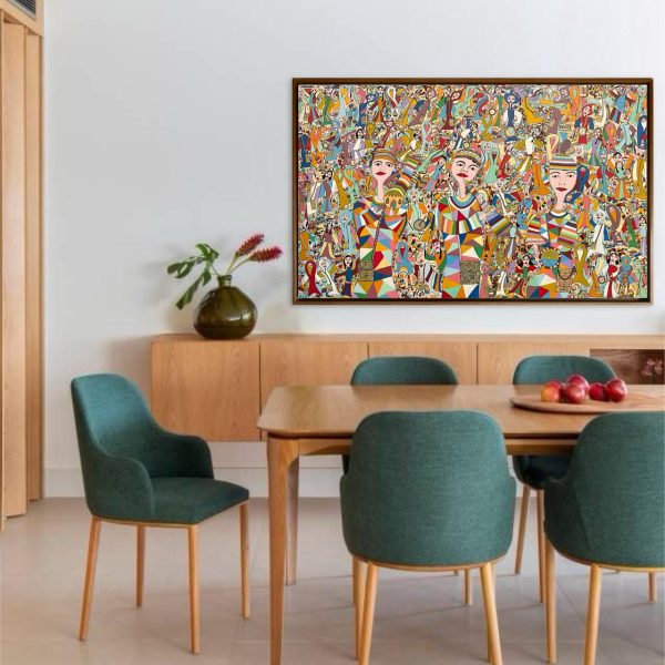 Fête des couleurs</br><span class="dimension">Dimensions 100 X 160 cm <br> <a href="https://green-snake-824980.hostingersite.com/product-category/artists/el-gaouzi-abid/"><u>EL GAOUZI Abid</u></a></span> - Image 2