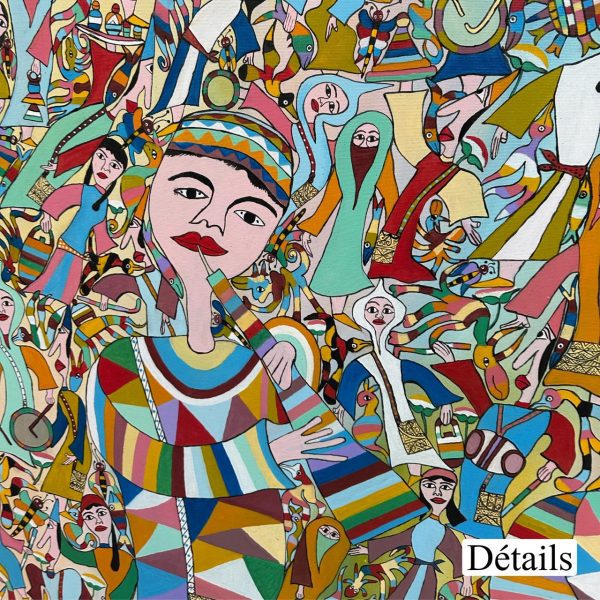 Fête des couleurs</br><span class="dimension">Dimensions 100 X 160 cm <br> <a href="https://green-snake-824980.hostingersite.com/product-category/artists/el-gaouzi-abid/"><u>EL GAOUZI Abid</u></a></span> - Image 4