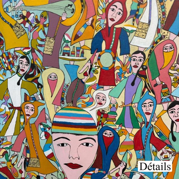 Fête des couleurs</br><span class="dimension">Dimensions 100 X 160 cm <br> <a href="https://green-snake-824980.hostingersite.com/product-category/artists/el-gaouzi-abid/"><u>EL GAOUZI Abid</u></a></span> - Image 5