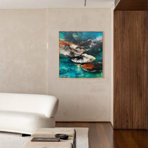 KIM Composition N 04 </br><span class="dimension">Dimensions 100 X 90 cm <br> <a href="https://green-snake-824980.hostingersite.com/product-category/artistes/bennani-kim/"><u>BENNANI Kim</u></a></span>